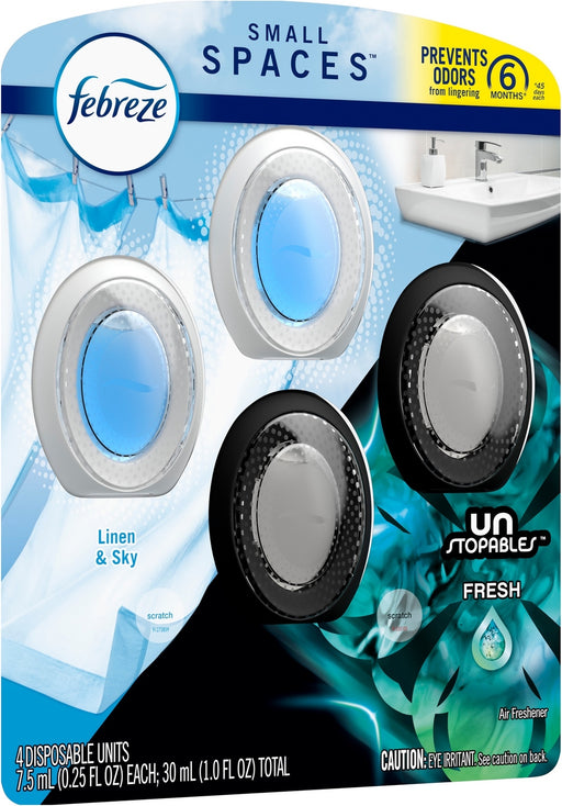 Febreze Small Spaces Air Freshener Variety Pack, 4 x 4,5 ml