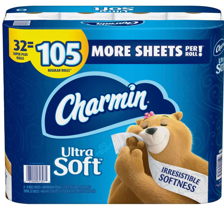 Charmin Ultra Soft Toilet Paper, 218 2-Ply Sheets , 32 ct