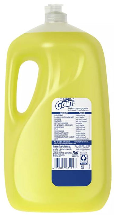 Gain Ultra Plus Oxi Power Dishwashing Liquid, Lemon Zest Scent , 90 oz