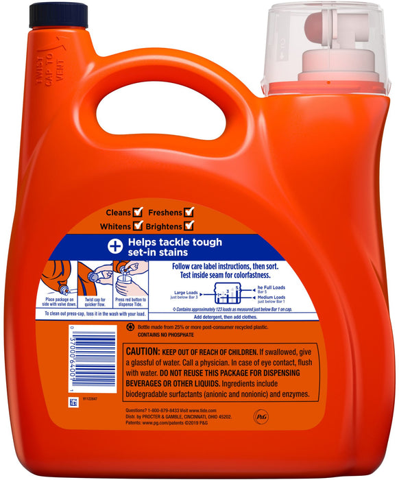 Tide Ultra Oxi Liquid Laundry Detergent, 165 oz