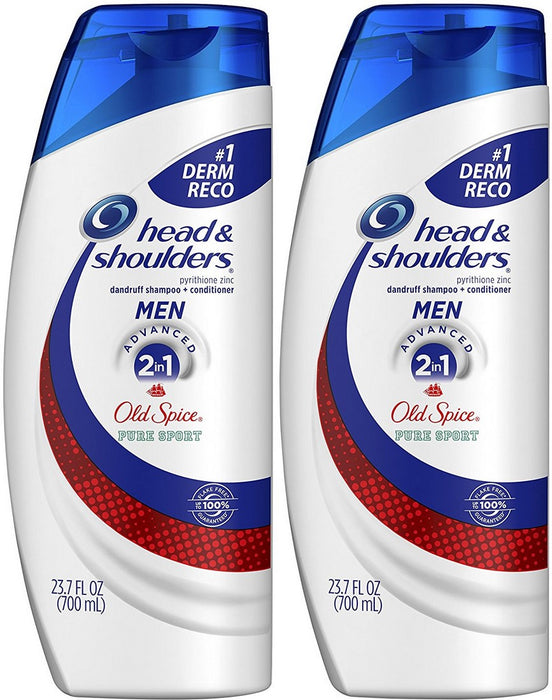 Head & Shoulders 2 in 1 Old Spice Pure Sport Dandruff Shampoo + Conditioner, 2 ct