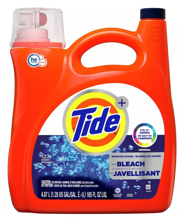 Tide With Bleach Ultra Concentrated Liquid Laundry Detergent , 165 oz