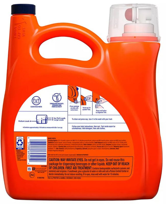 Tide Plus Febreze Liquid Laundry Detergent, Spring & Renewal , 150 oz