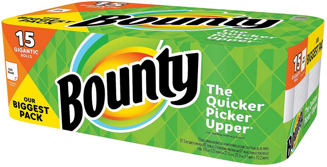 Bounty Gigantic 2-Ply Paper Towel Rolls, 15 ct