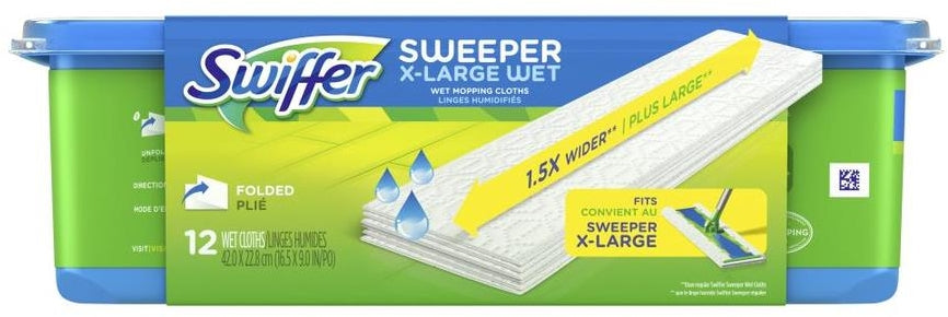 Swiffer Sweeper X-Large Wet 12-Pack Refill, 12 ct