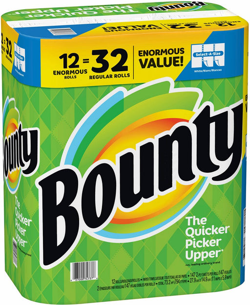 Bounty Select-A-Size 2-Ply Enormous Paper Towels, 12 ct