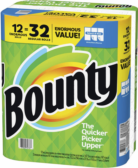 Bounty Select-A-Size 2-Ply Enormous Paper Towels, 12 ct