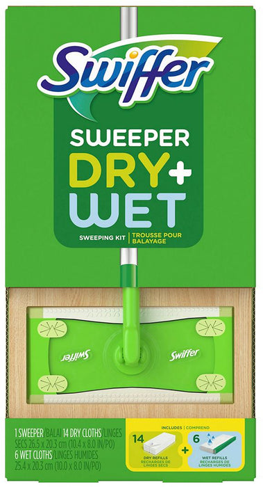 Swiffer Sweeper Dry & Wet Sweeping Kit, 3 pcs