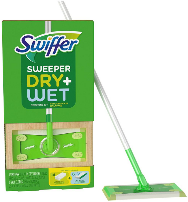 Swiffer Sweeper Dry & Wet Sweeping Kit, 3 pcs