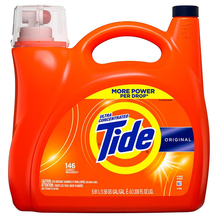 Tide Original Ultra Concentrate Liquid Laundry Detergent, 200 oz