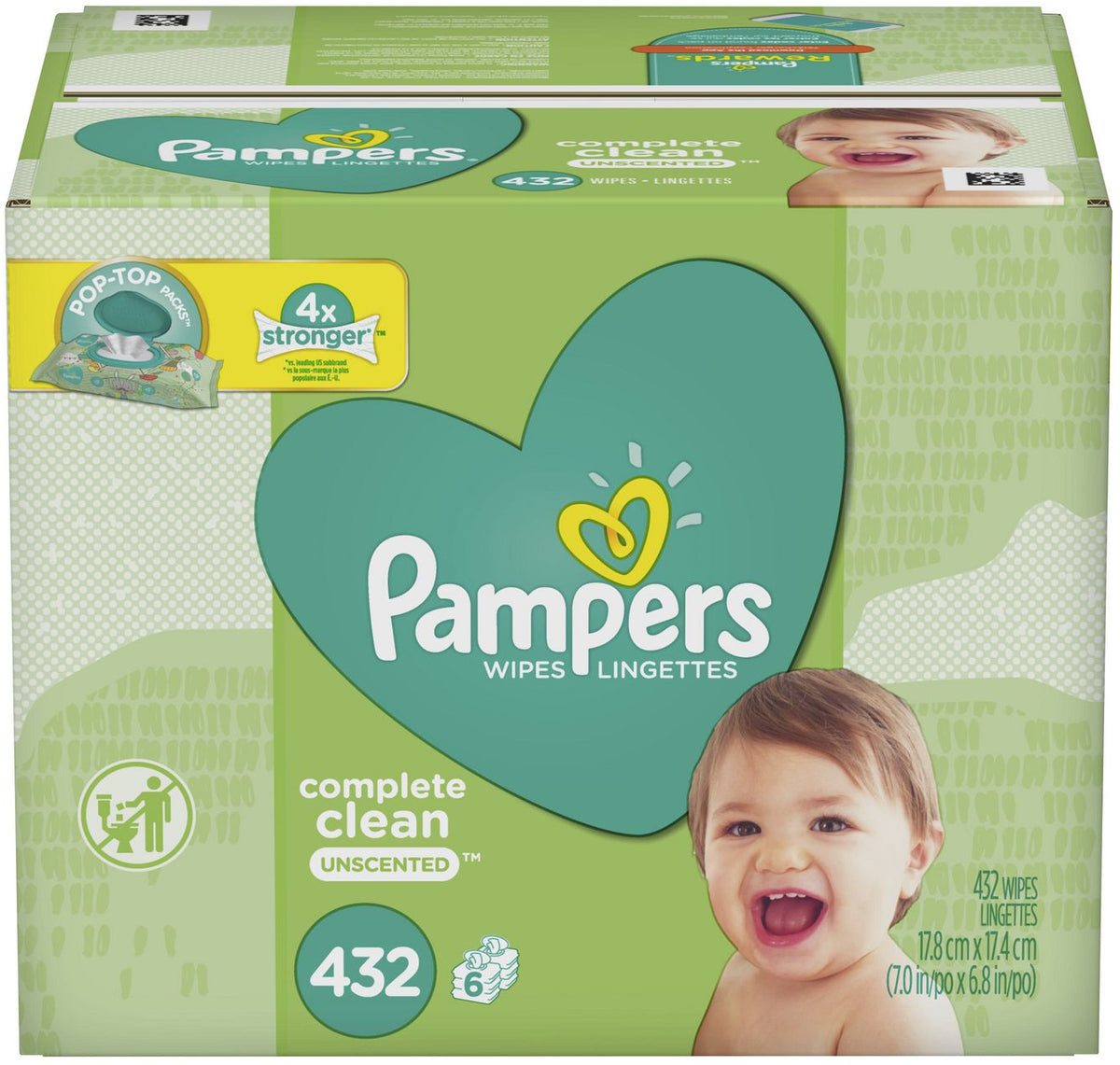 Pampers Wipes Lingettes Complete Clean Unscented, 432 ct — Goisco.com