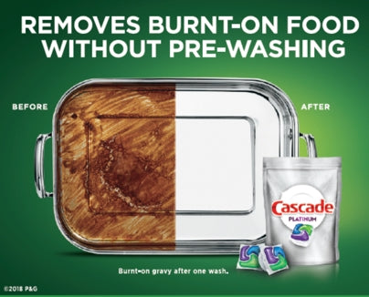 Cascade Platinum ActionPacs Dishwasher Detergent, 80 ct