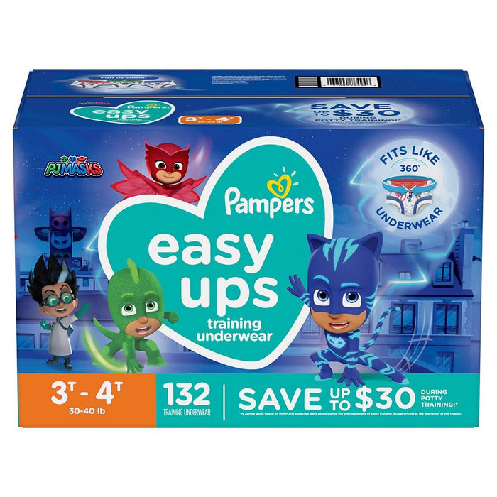 Pampers Easy Ups Training Underwear, Size 3T-4T, 132 ct