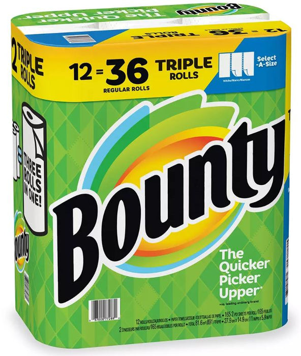 Bounty Select-A-Size Triple Roll Paper Towels, 12 ct