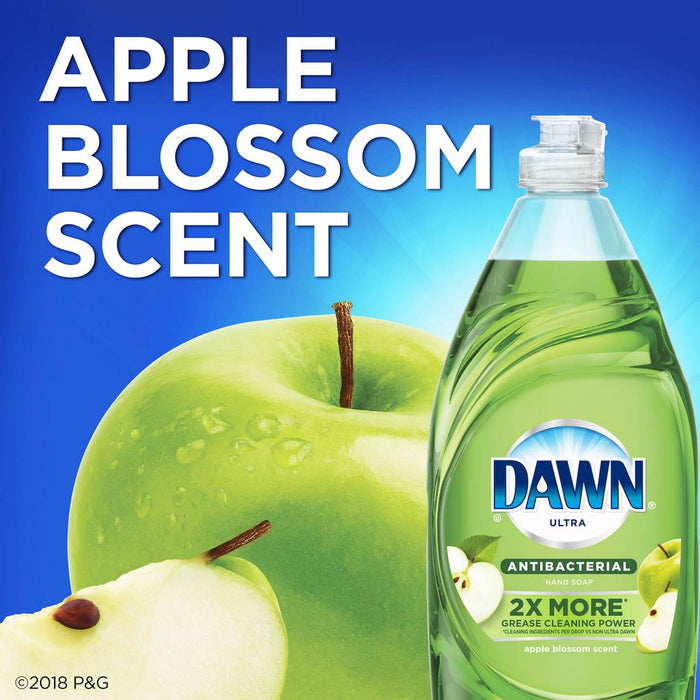 Dawn Ultra Antibacterial Dishwashing Liquid, Apple Blossom, 2.66 L