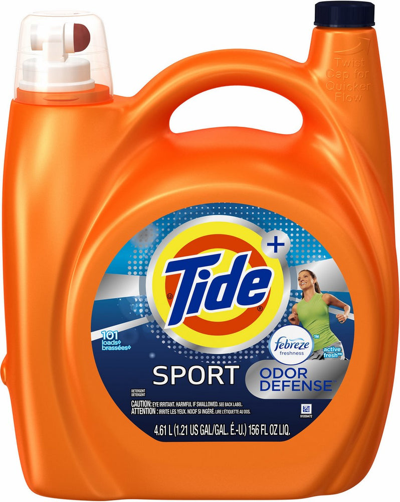 Tide Plus Febreze Sport Odor Defense Active Fresh HE Liquid Laundry Detergent, 156 fl oz