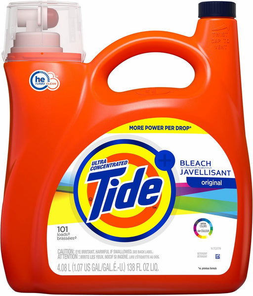 Tide with Bleach Alternative Original Liquid Laundry Detergent, 138 oz