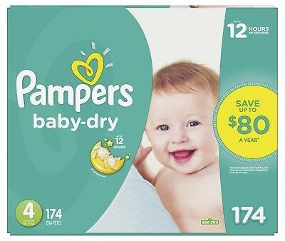 Pampers Baby Dry Diapers, Size 4, 174 ct