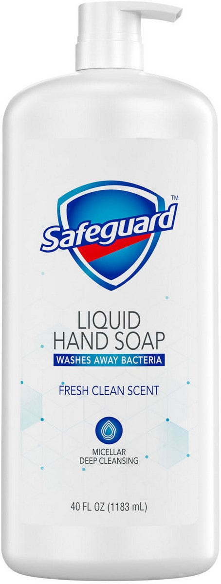 Safeguard Liquid Hand Soap, Micellar Deep Cleansing, Fresh Clean Scent, 40 oz