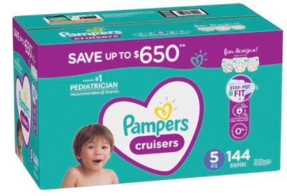 Pampers Cruisers Diapers, Size 5 , 144 ct