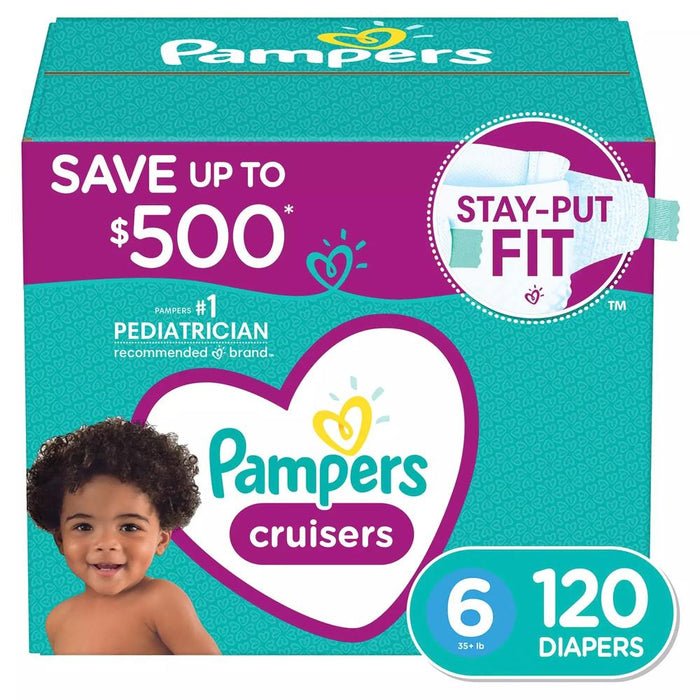 Pampers Cruisers Diapers, Size 6 , 120 ct
