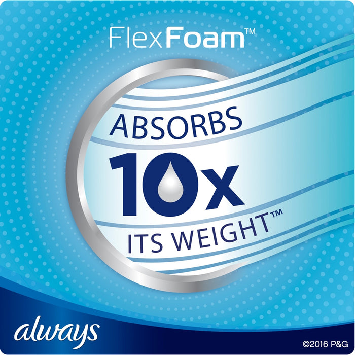 Always Regular Flow Infinity Pads with FlexFoam Flexi-Wings, Size 1, Value Pack, 72 ct
