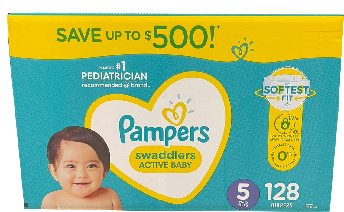 Pampers Swaddlers Diapers, Size 5, 128 ct —