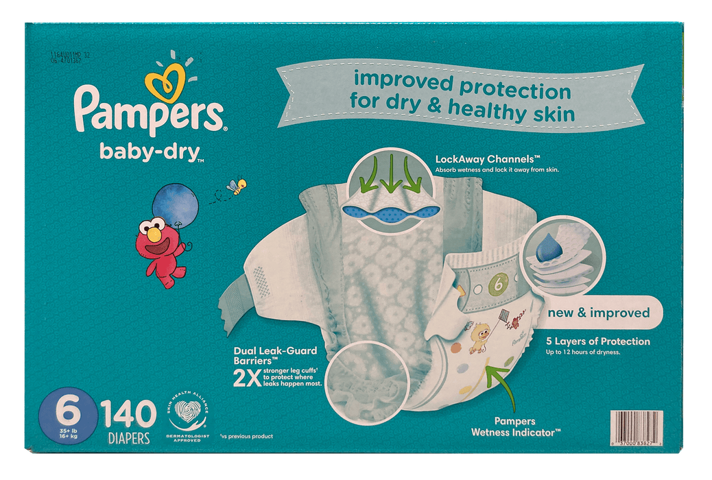 Pampers Baby Dry, Size 6, 140 ct