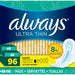 Always Ultra Thin Regular Pads with Flexi-Wings, Size 1, Value Box, 96 ct