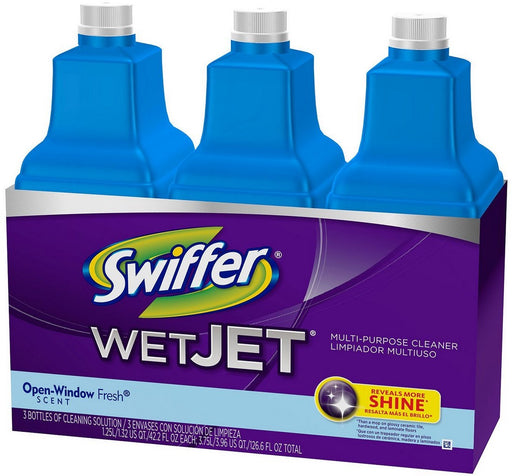 Swiffer WetJet Multi-Purpose Floor Cleaner Solution 3-Pack, 3 x 1.25 L