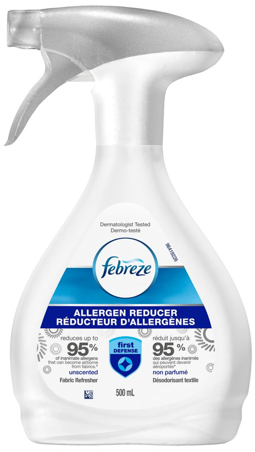 Febreze Allergen Reducer Unscented Fabric Refresher, Dermatolist Tested, 500 ml