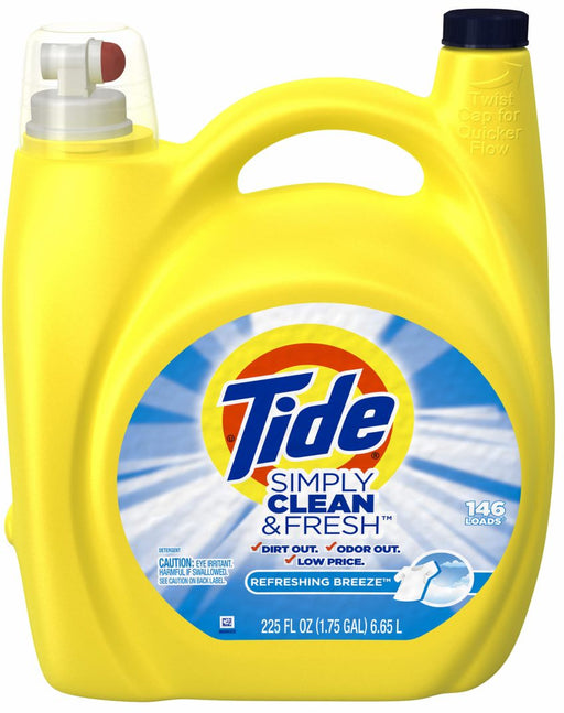 Tide Simply Clean & Fresh Laundry Detergent, Refreshing Breeze, 225 oz