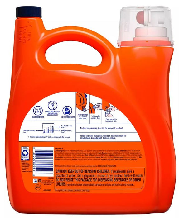 Tide Spring & Renewal Febreze Lasting Freshness Liquid Laundry Detergent, 165 oz