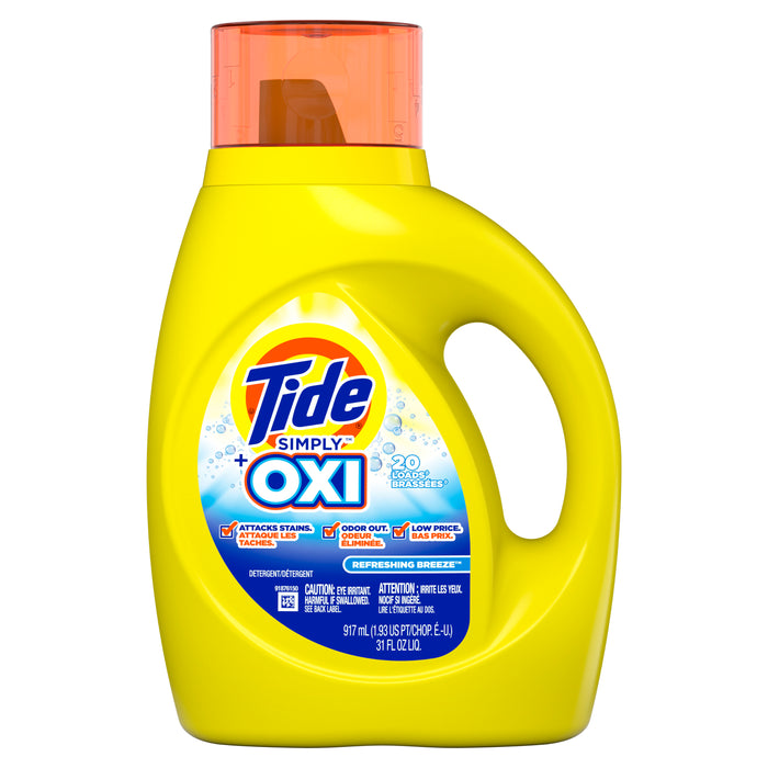 Tide Simply + Oxi Liquid Laundry Detergent , 31 oz