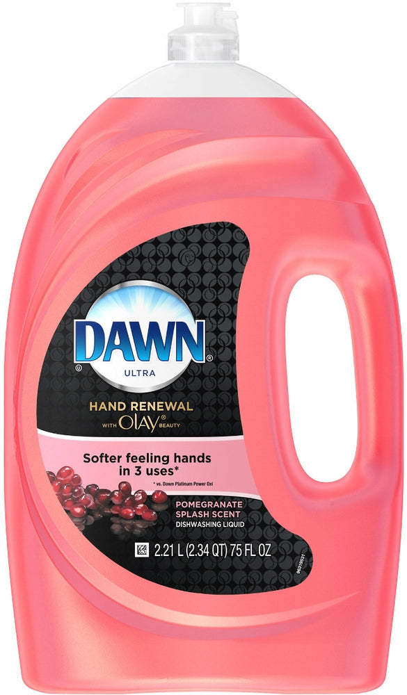 Dawn Ultra Hand Renewal with Olay Dish Liquid, Pomegranate Splash Scent, 75 oz