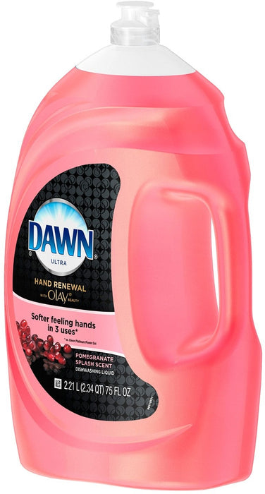 Dawn Ultra Hand Renewal with Olay Dish Liquid, Pomegranate Splash Scent, 75 oz