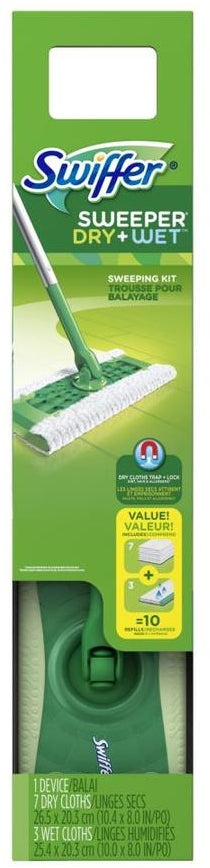 Swiffer Sweeper Dry + Wet Dust Mop, 11 pcs