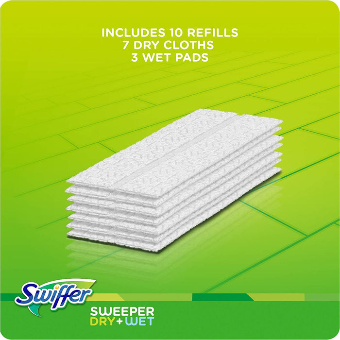 Swiffer Sweeper Dry + Wet Sweeping Kit, 11 pcs