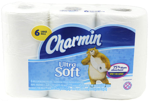 Charmin Ultra Soft Toilet Paper, 220 2-ply sheets, 6 rolls