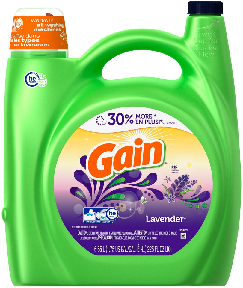 Gain Lavender Laundry Detergent, 225 oz