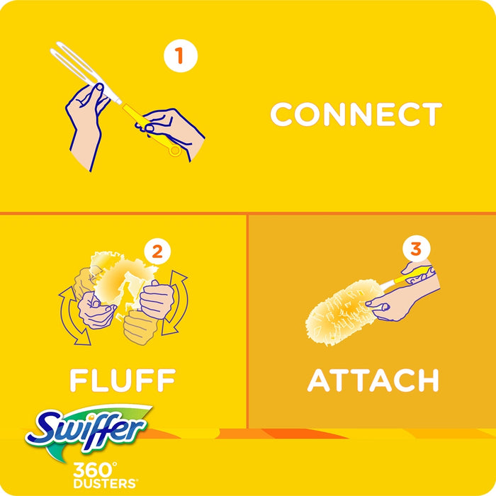 Swiffer 360 Duster Dusting Kit, Handle + Refills, 1 Handle + 14 ct