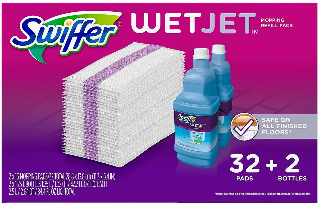 Swiffer Wetjet Mopping Refill Pack, 34 pcs