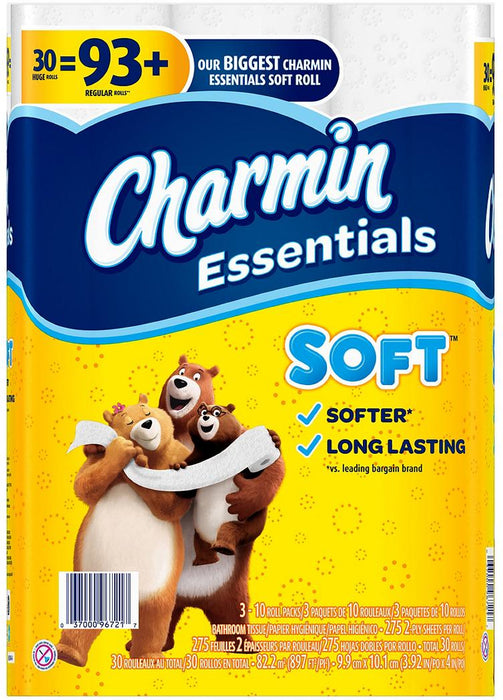 Charmin Essentials Soft Huge Roll 275-Sheet 2-Ply Toilet Paper, 30 ct