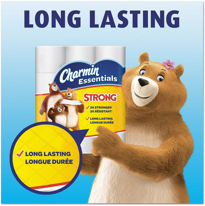 Charmin Essentials Strong Bathroom Tissue, 300 1-Ply Sheets, 16 ct