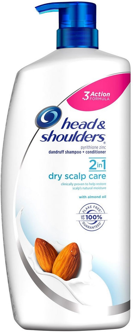 Head & Shoulders 2 in 1 Dandruff Shampoo and Conditioner, Dry Scalp Care, 