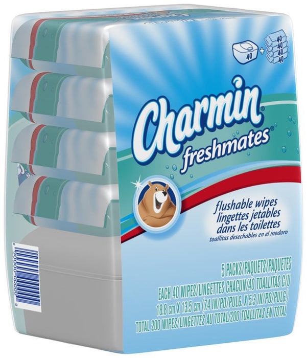 Charmin Freshmates Flushable Moist Wipes, 200 ct
