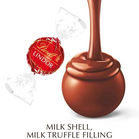 Lindt Chocolate Lindor Truffles, Milk Chocolate, 19 oz