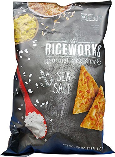 Riceworks Gourmet Rice Snacks, Sea Salt, 567 gr