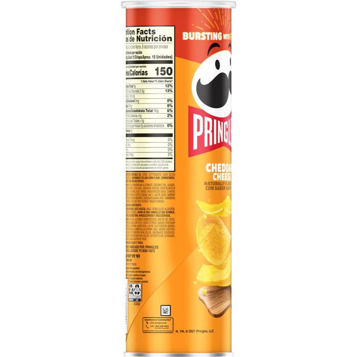 Pringles Cheddar Cheese Potato Chips, 158 gr