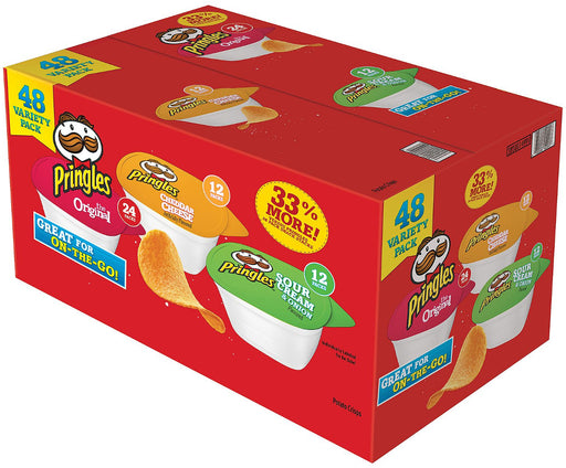 Pringles Potato Chips, Variety Pack, 48 ct